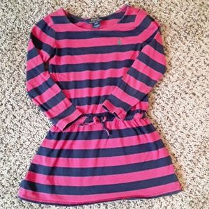 Girls Polo Pink and blue Striped Tunic